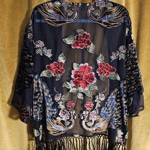 Elegant Black Floral Jumpsuit with Embroidered Details